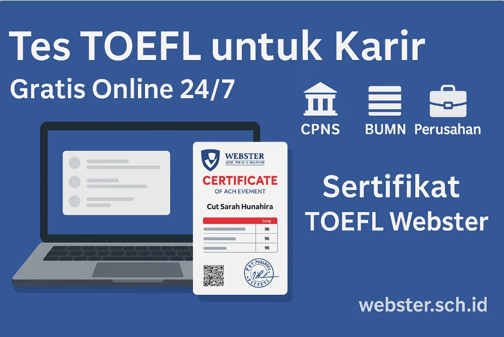 Tes TOEFL Online untuk Karir Tes TOEFL Online untuk Karir - Webster English Course