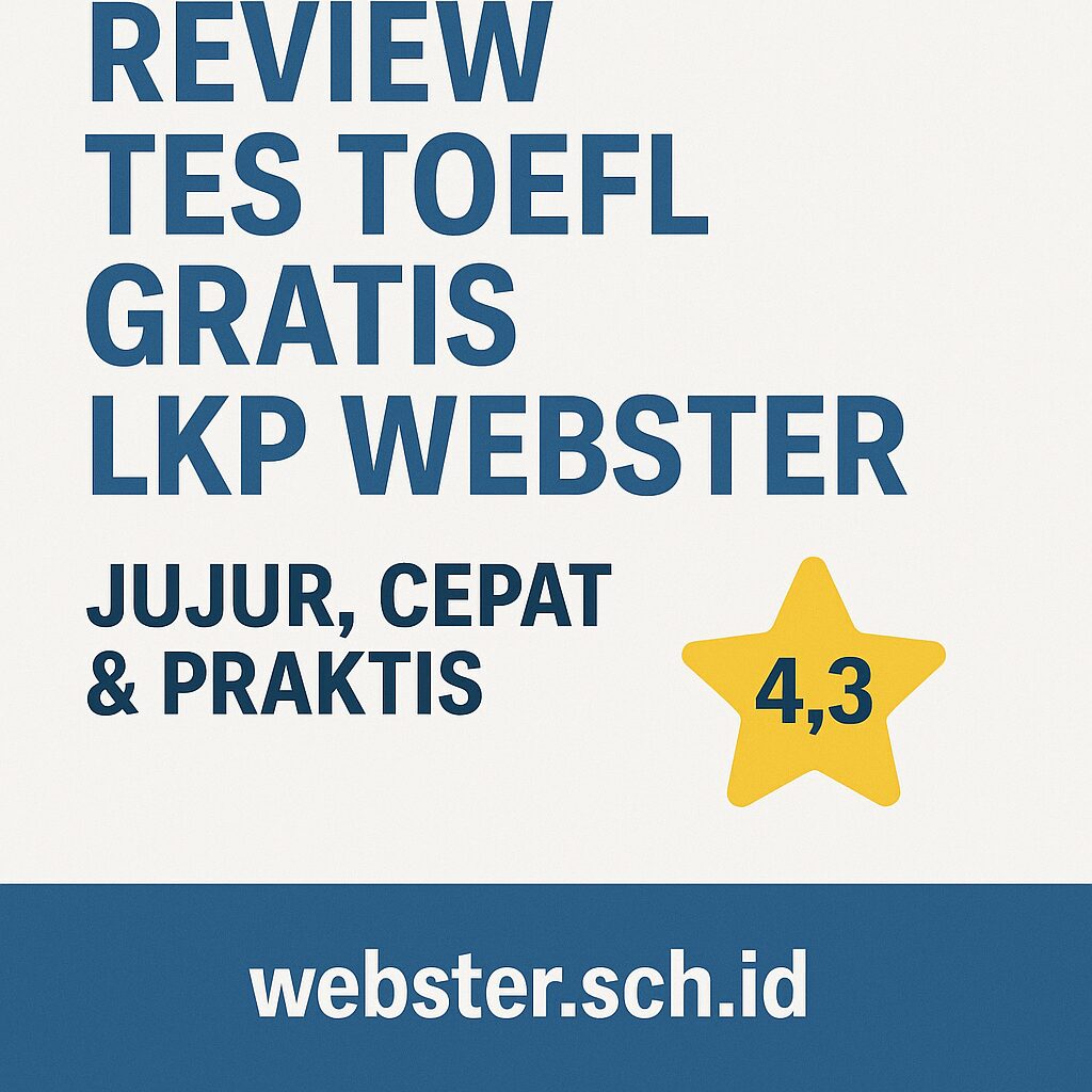 Review Tes Toefl Gratis Lkp Webster