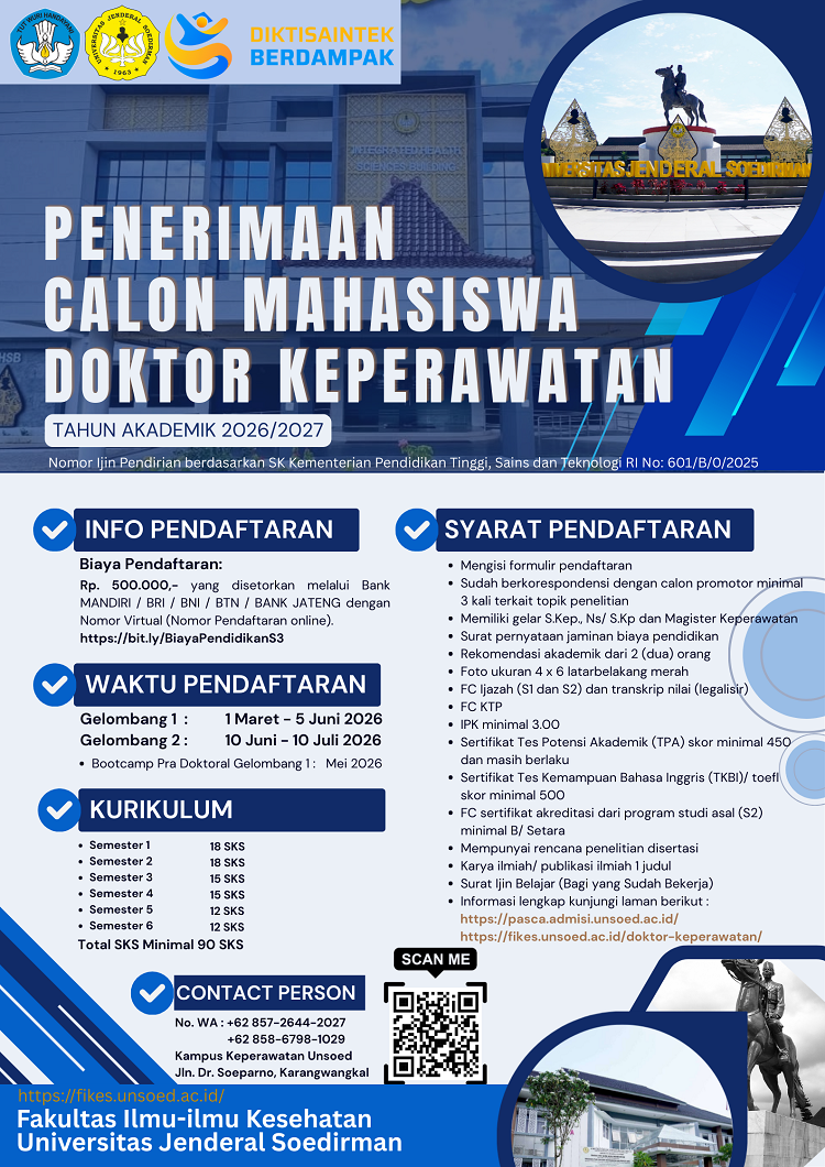 TOEFL Unsoed FIKES Doktor Keperawatan 2026/2027: Syarat Skor 500 dan Deadline Gelombang 2 TOEFL Unsoed FIKES Doktor Keperawatan 2026/2027: Syarat Skor 500 dan Deadline Gelombang 2 - Webster English Course