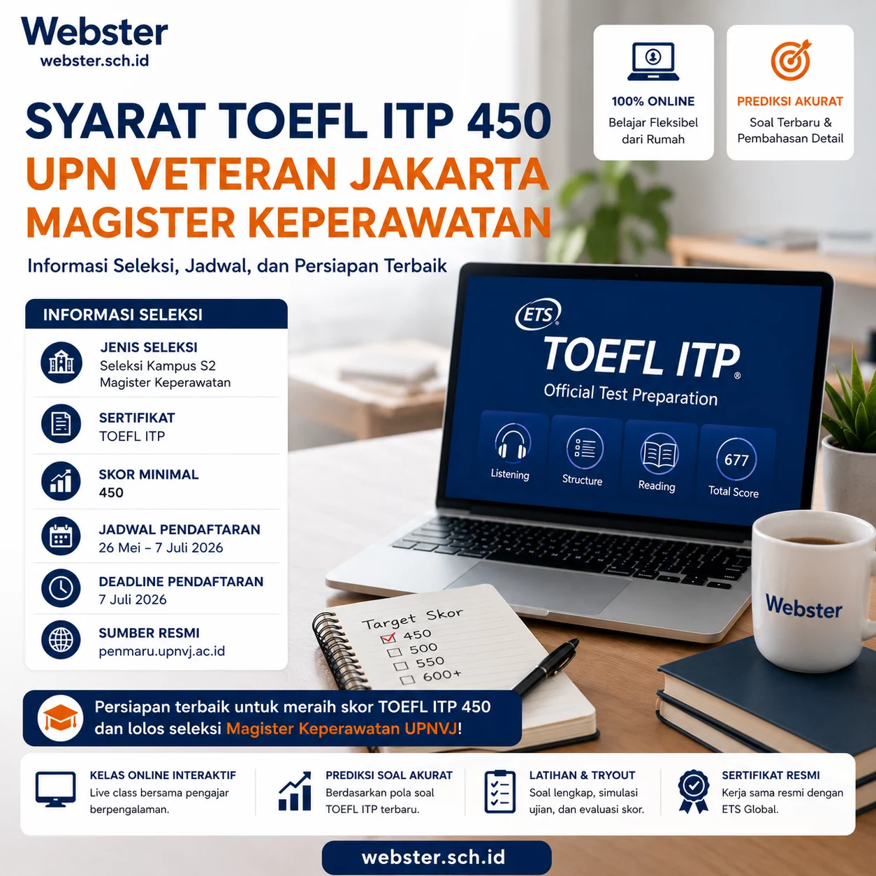 Syarat TOEFL ITP UPN Veteran Jakarta Magister Keperawatan Syarat TOEFL ITP UPN Veteran Jakarta Magister Keperawatan - Webster English Course