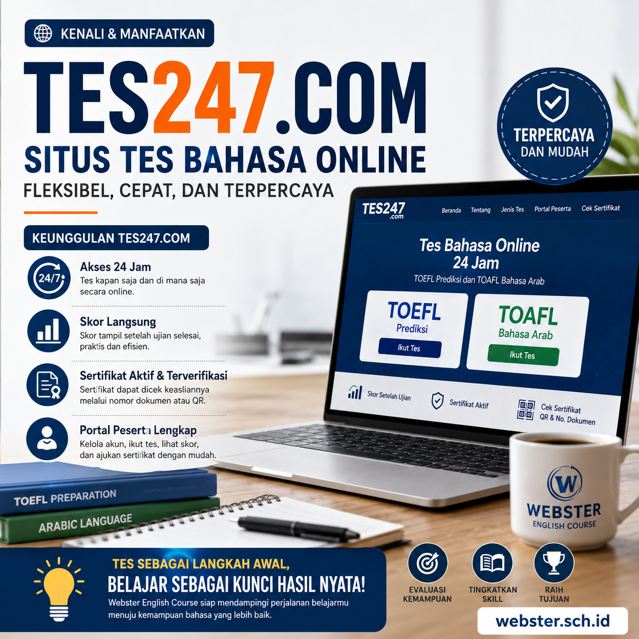 Tes247.com untuk TOEFL Prediksi dan TOAFL Tes247.com untuk TOEFL Prediksi dan TOAFL - Webster English Course