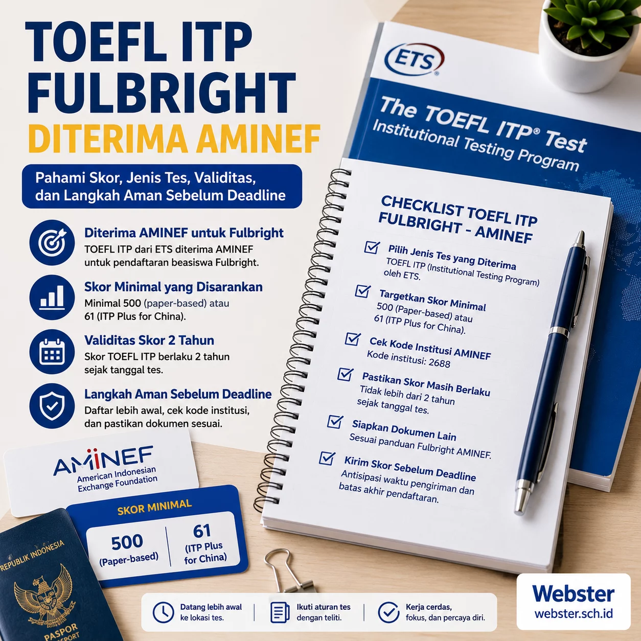 TOEFL ITP Fulbright Diterima AMINEF Aman TOEFL ITP Fulbright Diterima AMINEF Aman - Webster English Course