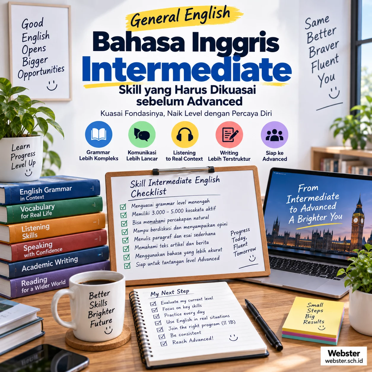 Bahasa Inggris Intermediate Skill sebelum Advanced Bahasa Inggris Intermediate Skill sebelum Advanced - Webster English Course