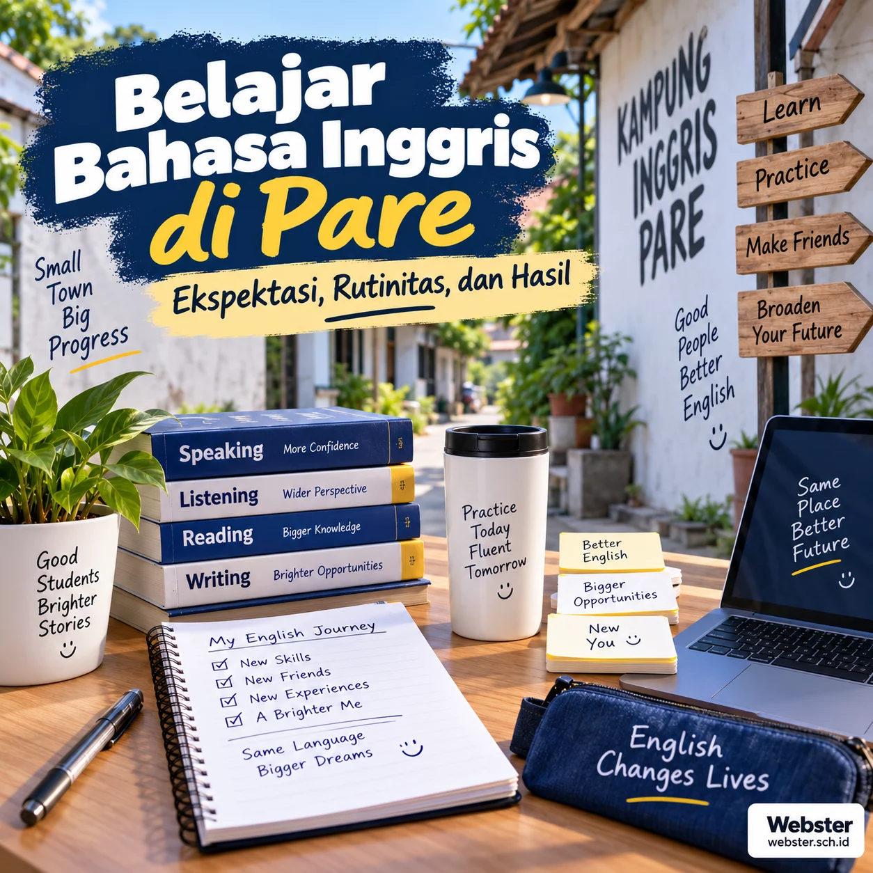 Belajar Bahasa Inggris di Pare Ekspektasi dan Hasil Belajar Bahasa Inggris di Pare Ekspektasi dan Hasil - Webster English Course