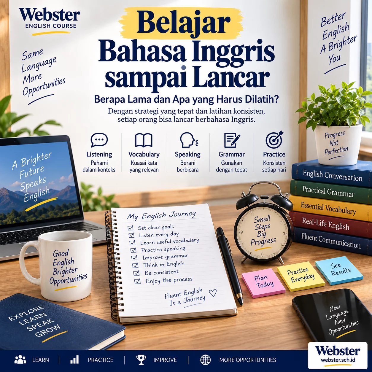 Belajar Bahasa Inggris sampai Lancar Berapa Lama? Belajar Bahasa Inggris sampai Lancar Berapa Lama? - Webster English Course