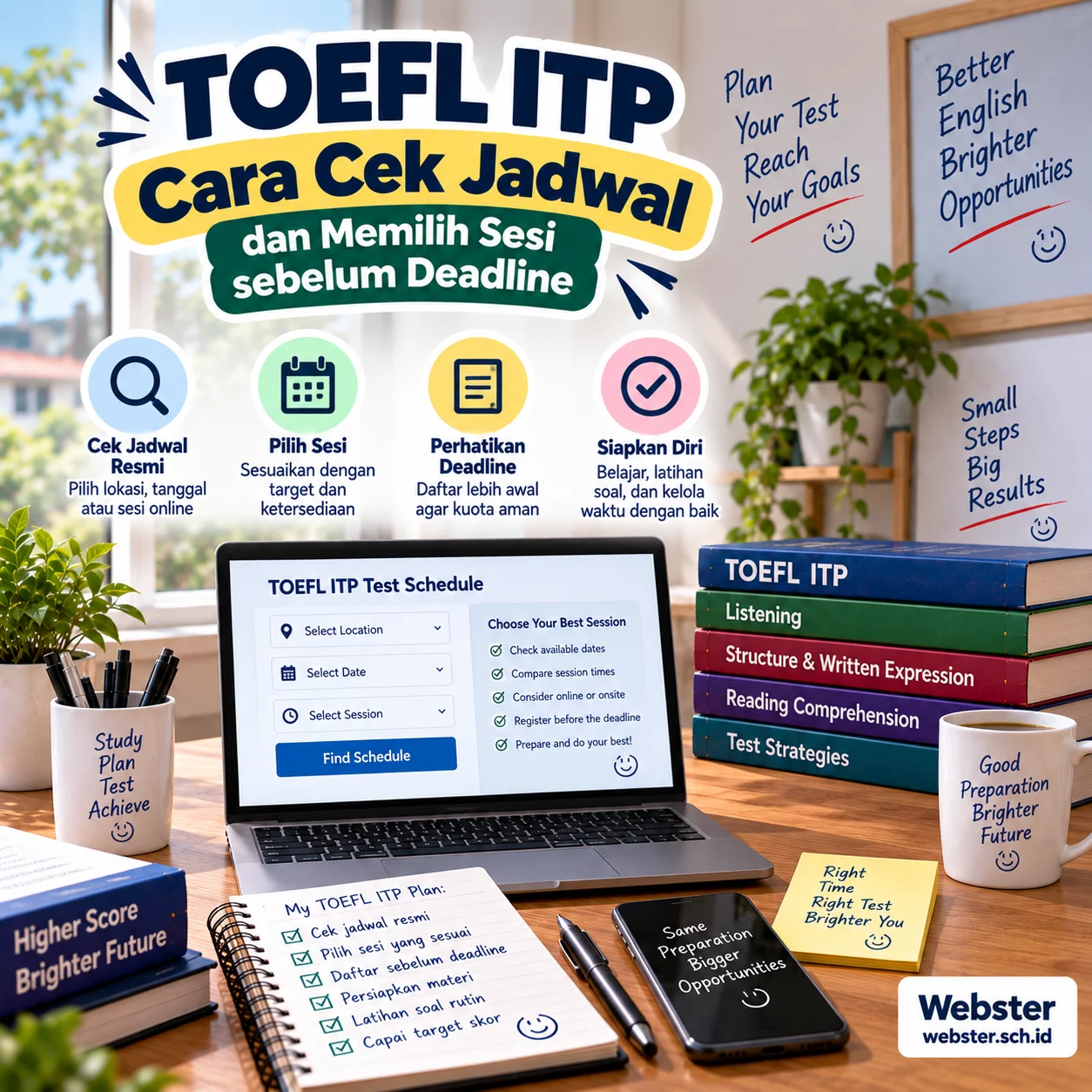 Cara Cek Jadwal TOEFL ITP sebelum Deadline Cara Cek Jadwal TOEFL ITP sebelum Deadline - Webster English Course