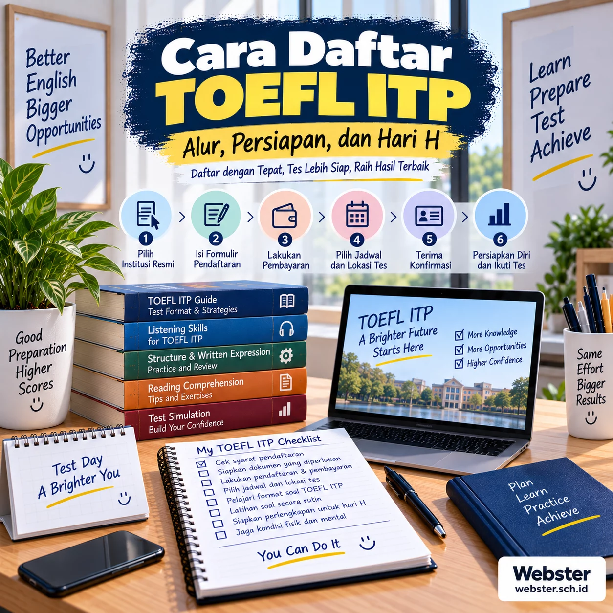Cara Daftar TOEFL ITP Resmi dan Persiapannya Cara Daftar TOEFL ITP Resmi dan Persiapannya - Webster English Course