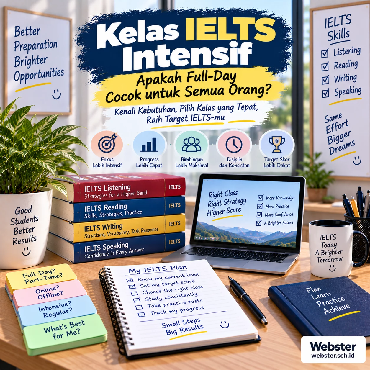 Cara Memilih Kelas IELTS Intensif yang Tepat Cara Memilih Kelas IELTS Intensif yang Tepat - Webster English Course