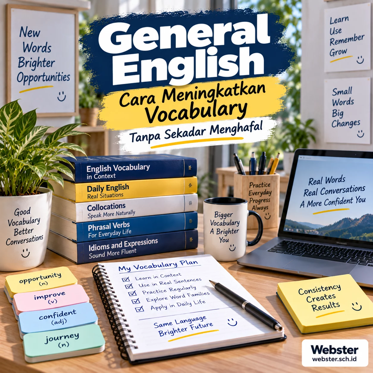 Cara Meningkatkan Vocabulary Tanpa Menghafal Cara Meningkatkan Vocabulary Tanpa Menghafal - Webster English Course