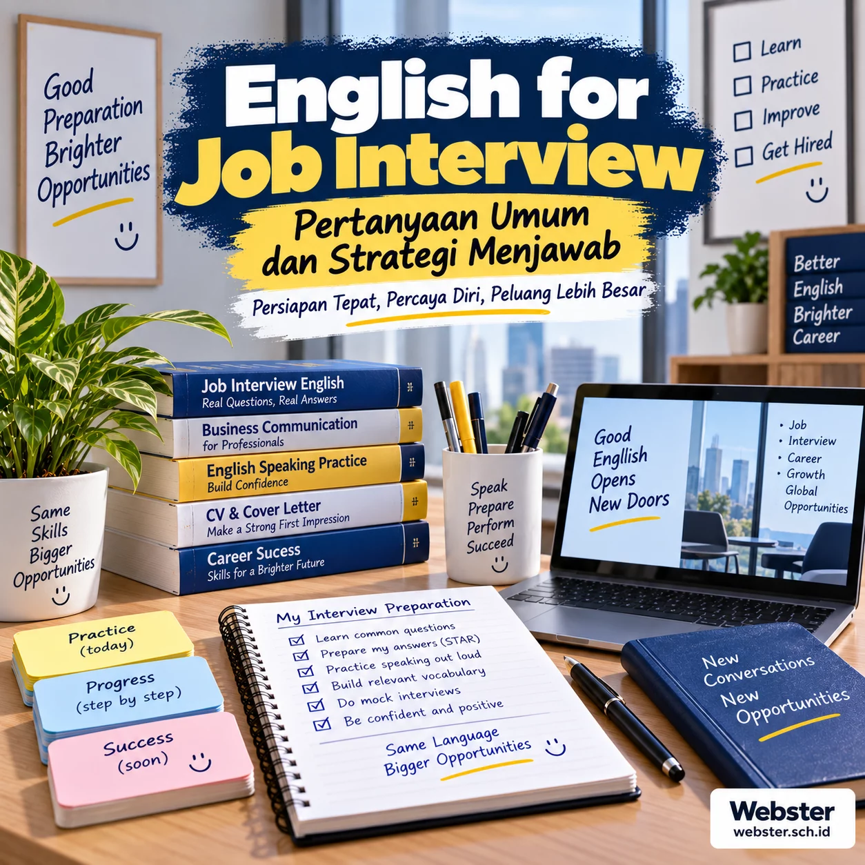 English for Job Interview Strategi Menjawab English for Job Interview Strategi Menjawab - Webster English Course
