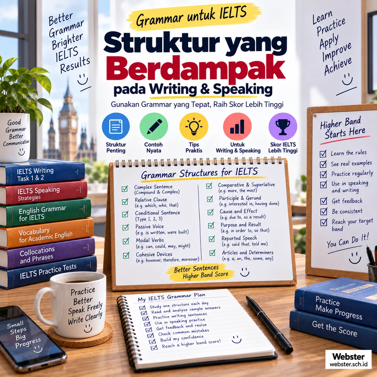 Grammar untuk IELTS yang Berdampak pada Skor Grammar untuk IELTS yang Berdampak pada Skor - Webster English Course