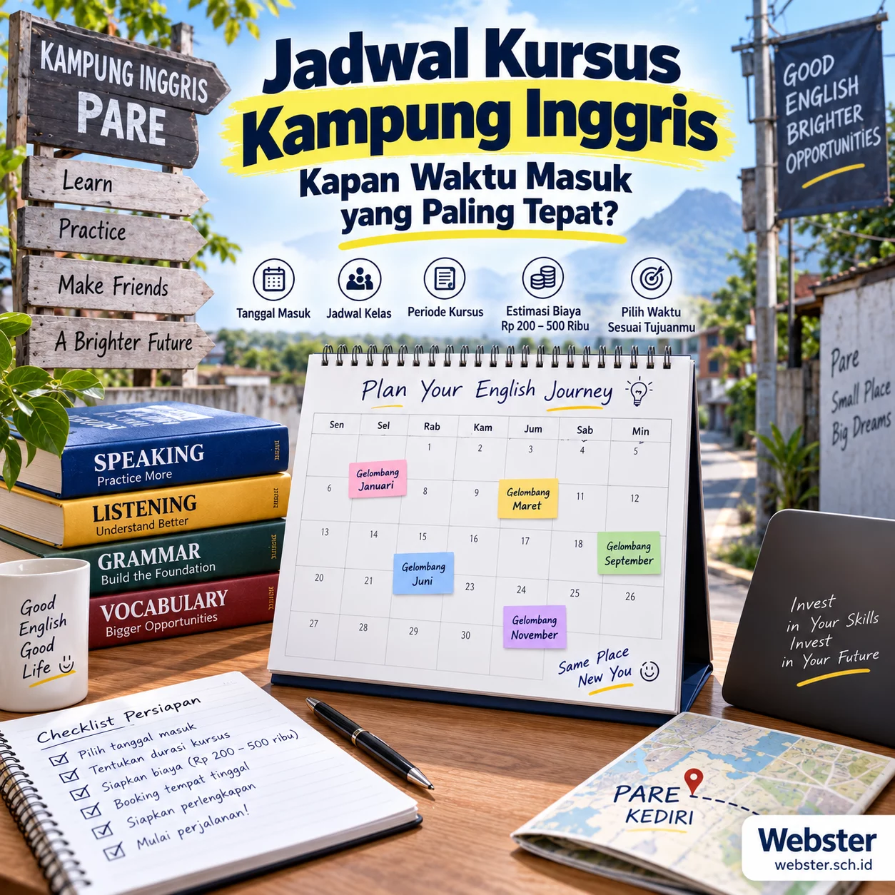 Jadwal Kursus Kampung Inggris Waktu Masuk Terbaik Jadwal Kursus Kampung Inggris Waktu Masuk Terbaik - Webster English Course