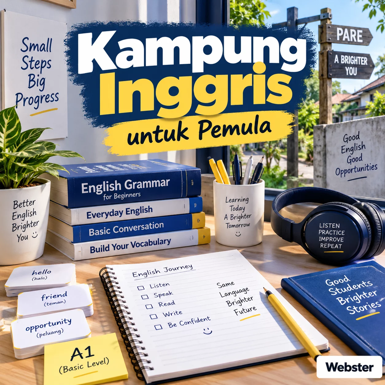Kampung Inggris untuk Pemula Mulai dari Nol Kampung Inggris untuk Pemula Mulai dari Nol - Webster English Course