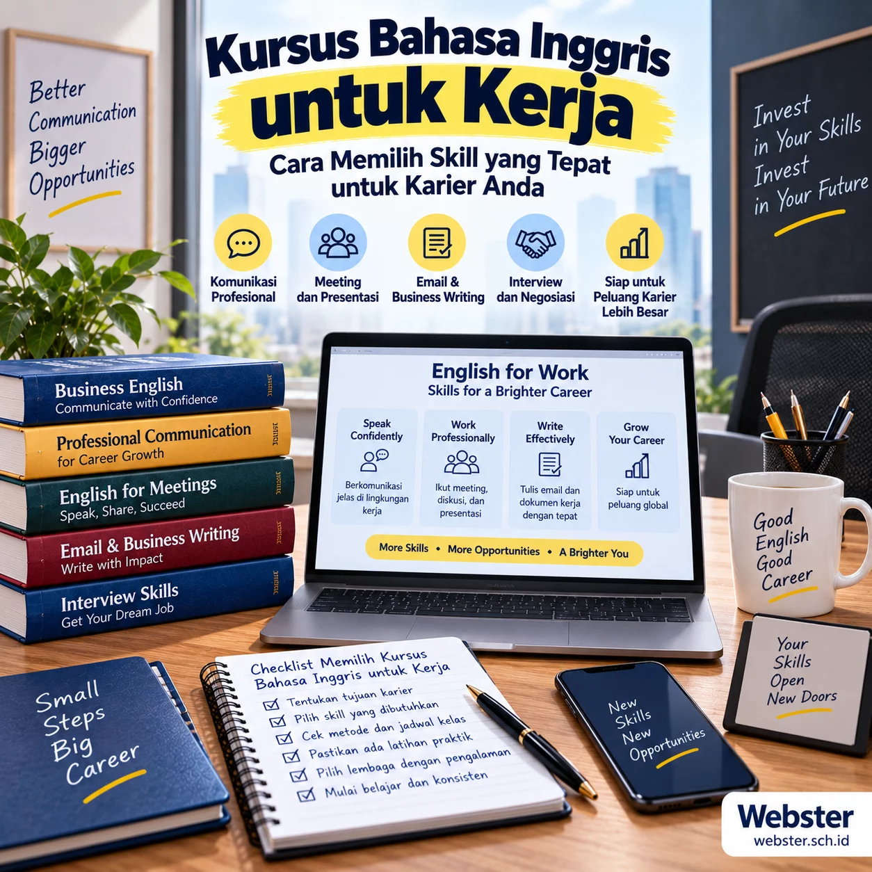 Kursus Bahasa Inggris untuk Kerja Pilih Skill Tepat Kursus Bahasa Inggris untuk Kerja Pilih Skill Tepat - Webster English Course