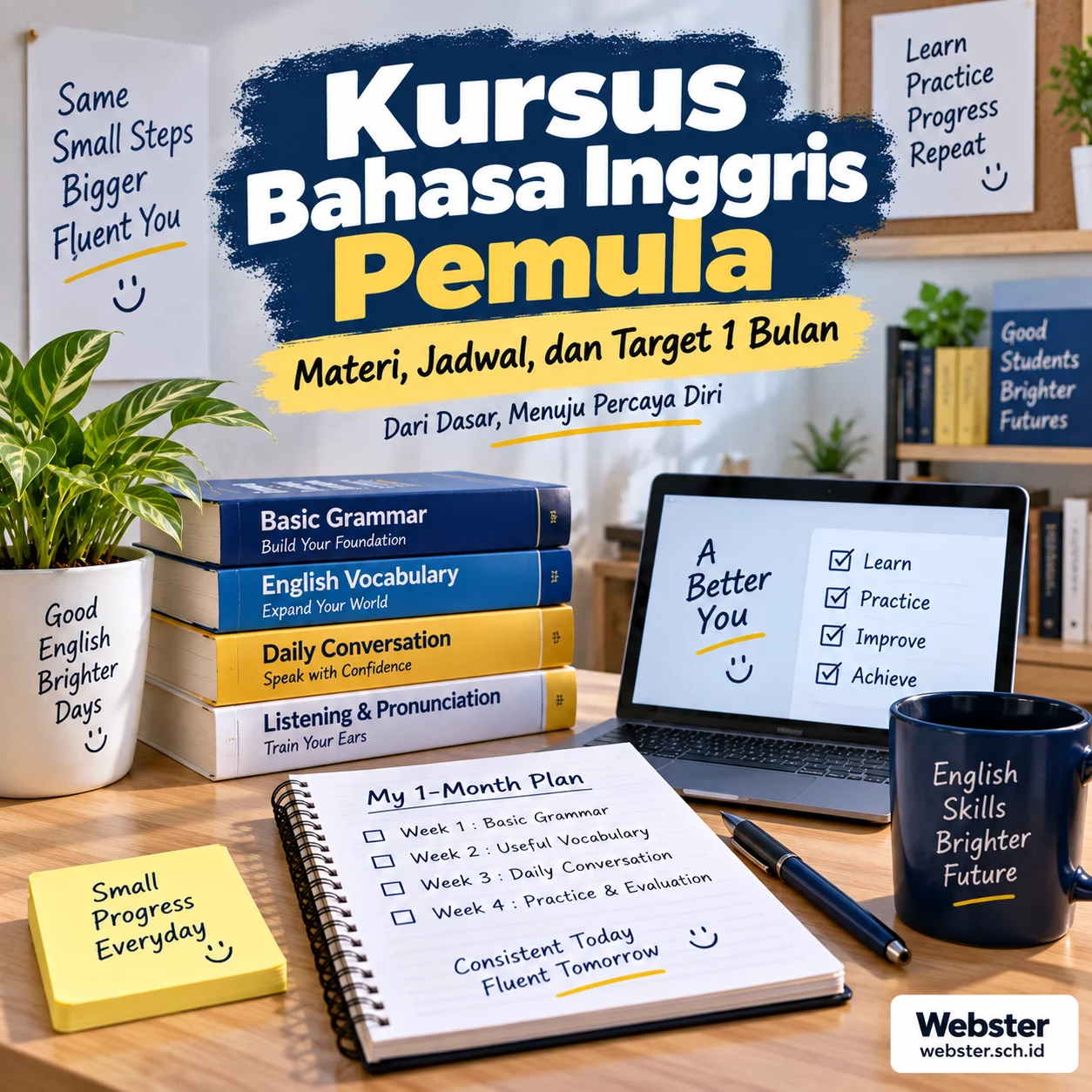 Kursus Bahasa Inggris Pemula Target 1 Bulan Kursus Bahasa Inggris Pemula Target 1 Bulan - Webster English Course