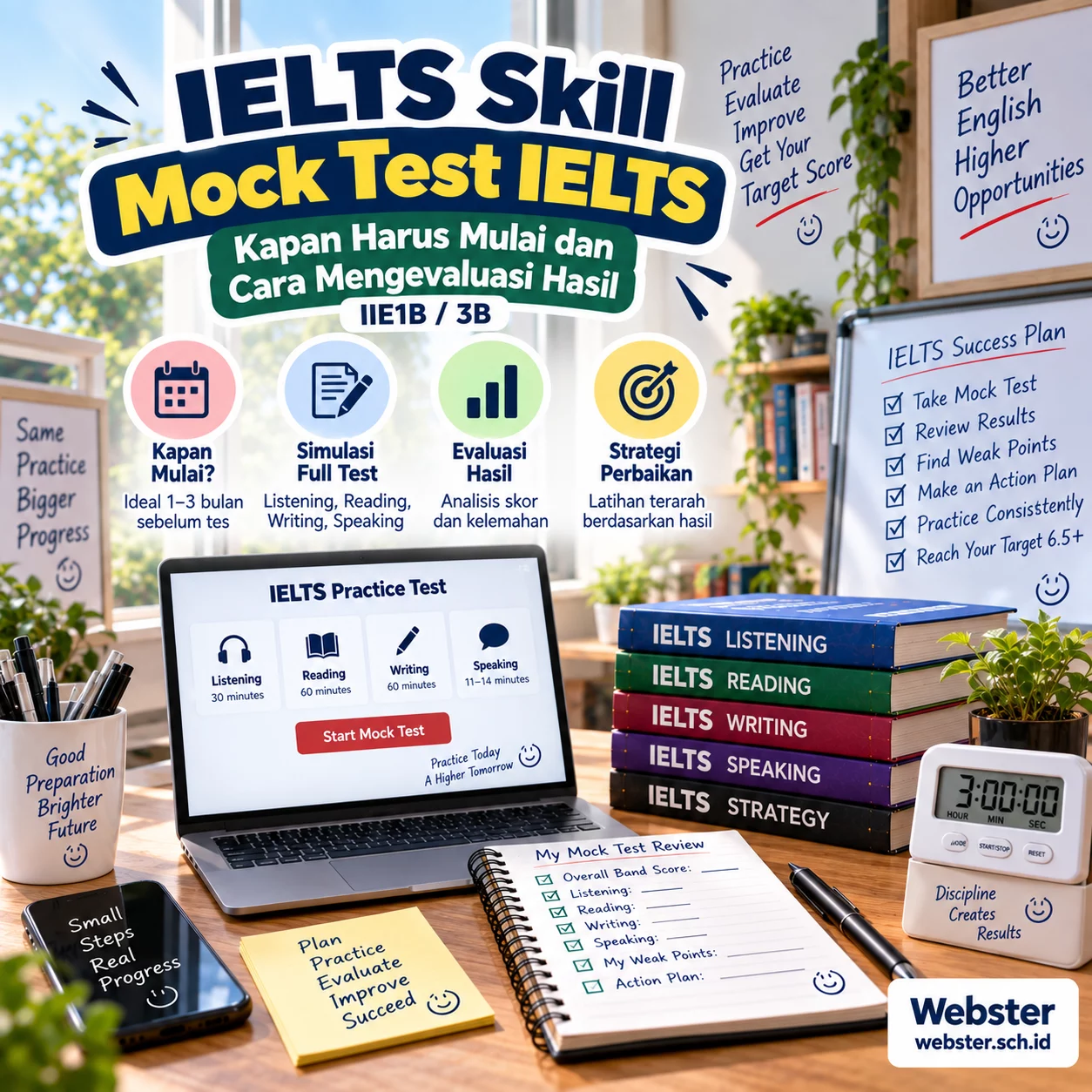 Mock Test IELTS Kapan Mulai dan Evaluasi Hasil Mock Test IELTS Kapan Mulai dan Evaluasi Hasil - Webster English Course