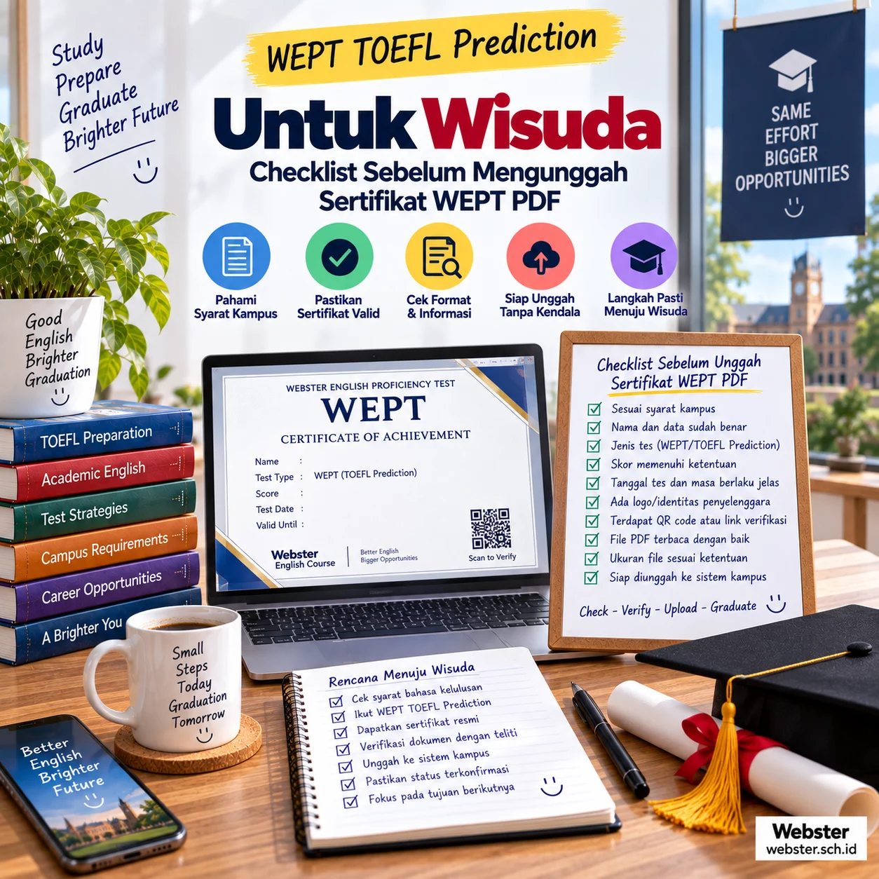 TOEFL Prediction untuk Wisuda Checklist WEPT PDF TOEFL Prediction untuk Wisuda Checklist WEPT PDF - Webster English Course