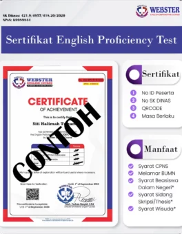 Sertifikat Prediction CETAK WEPT - Webster English Course