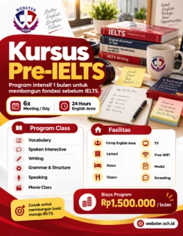 Program Kursus Pre-IELTS 1 Bulan - Webster English Course