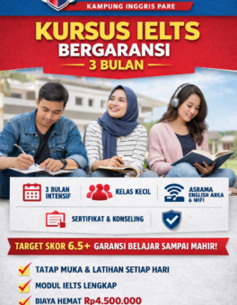 Kursus IELTS 3 Bulan Bergaransi - Webster English Course