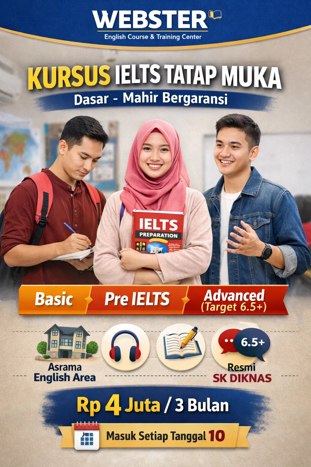 Preview: Kursus IELTS 3 Bulan Bergaransi