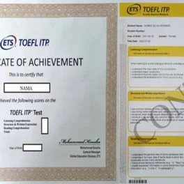 Certificate of Achievement (CoA) TOEFL ITP - Webster English Course
