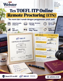 Tes TOEFL ITP Online Remote Proctoring ETS - Webster English Course