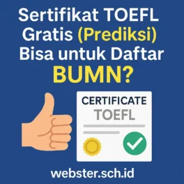 Apakah Sertifikat TOEFL Prediksi/Gratis Bisa untuk Daftar BUMN? - Webster English Course