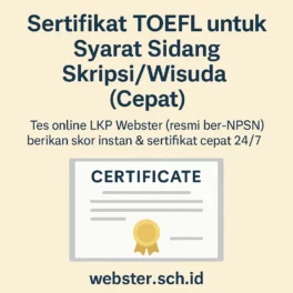 Sertifikat TOEFL untuk Syarat Sidang dan Wisuda - Webster English Course