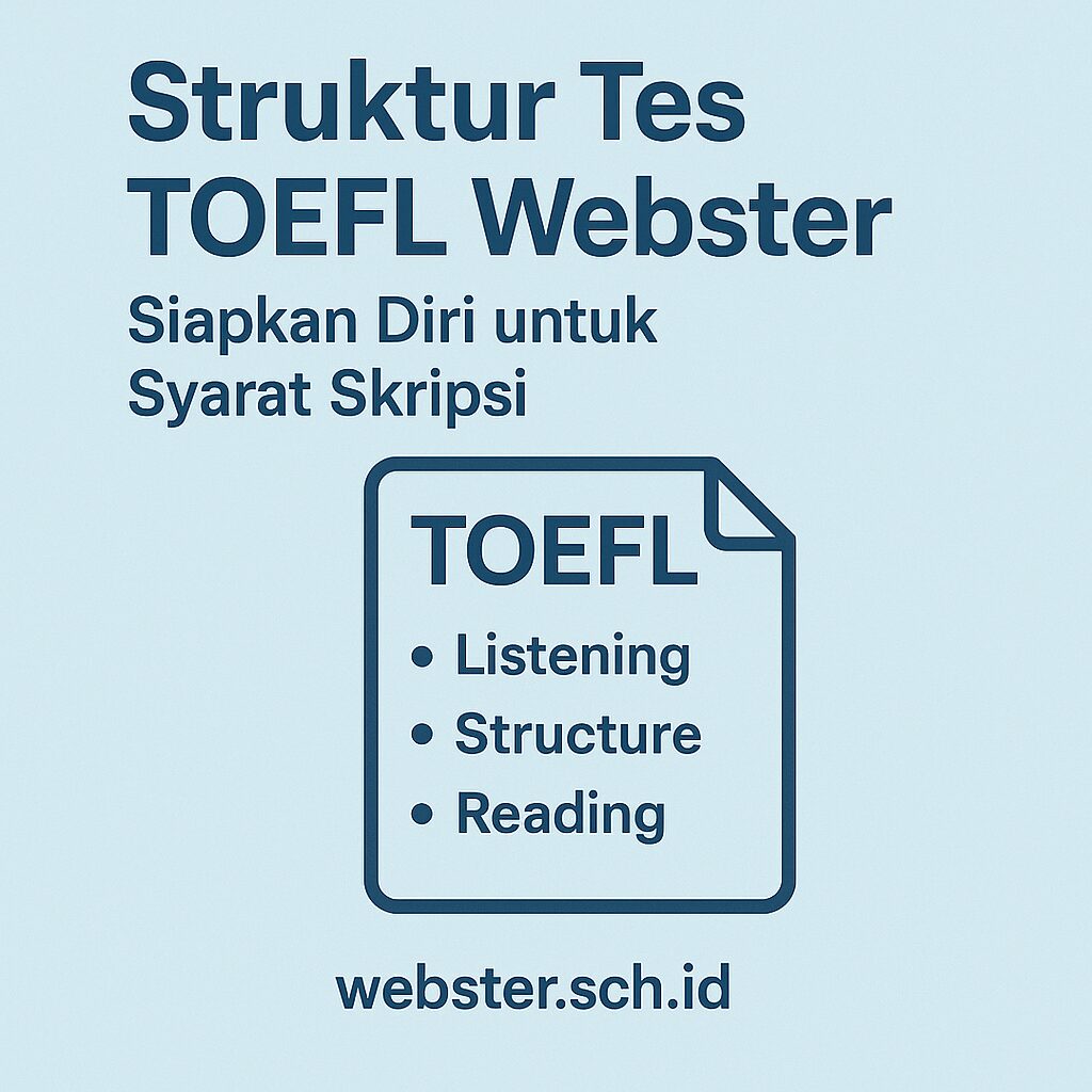 Struktur Tes Toefl Webster Siapkan Diri Untuk Syarat Skripsi