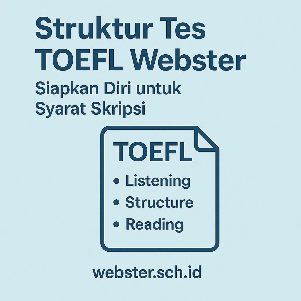 Struktur Tes Toefl Webster Siapkan Diri Untuk Syarat Skripsi