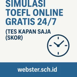 Simulasi TOEFL Online Gratis 24/7 Uji Kemampuan Kapan Saja - Webster English Course