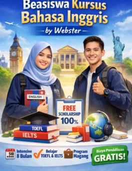 Beasiswa Kursus Bahasa Inggris 2026 - Webster English Course