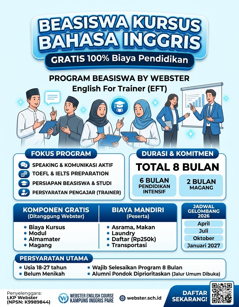 Preview: Beasiswa Kursus Bahasa Inggris