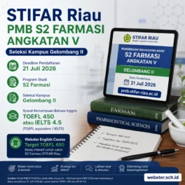 STIFAR Riau S2 Farmasi Gelombang II Panduan TOEFL 450 - Webster English Course