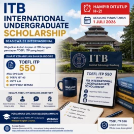 TOEFL ITP 550 ITB Beasiswa S1 Internasional - Webster English Course