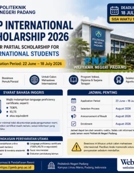 PNP International Scholarship TOEFL IELTS 2026 - Webster English Course