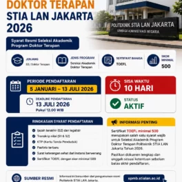 Syarat TOEFL 500 Doktor Terapan STIA LAN 2026 - Webster English Course