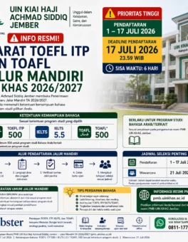 Syarat TOEFL ITP dan TOAFL UIN KHAS 2026 - Webster English Course