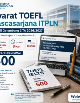 Syarat TOEFL Pascasarjana ITPLN 2026 Panduan Cepat - Webster English Course