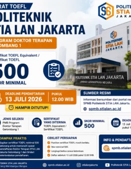 TOEFL 500 Doktor Terapan STIA LAN Jakarta 2026 - Webster English Course