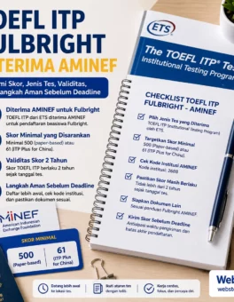 TOEFL ITP Fulbright Diterima AMINEF Aman - Webster English Course
