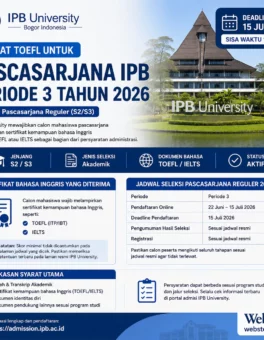 TOEFL Pascasarjana IPB 2026 Periode 3 - Webster English Course