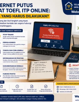 Internet Putus Saat TOEFL ITP Online Panduan Darurat - Webster English Course