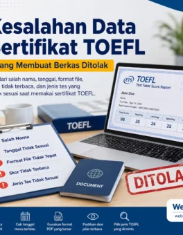 Kesalahan Data Sertifikat TOEFL yang Bikin Ditolak - Webster English Course