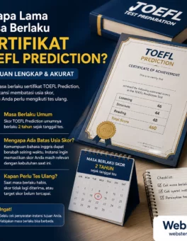 Masa Berlaku Sertifikat TOEFL Prediction - Webster English Course