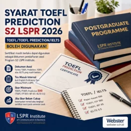 Syarat TOEFL Prediction S2 LSPR 2026 Terbaru - Webster English Course