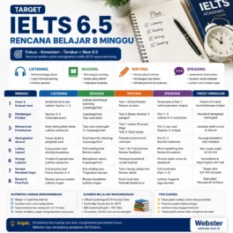 Target IELTS 6.5 Rencana Belajar 8 Minggu - Webster English Course