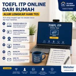 TOEFL ITP Online dari Rumah Panduan Hari Tes - Webster English Course